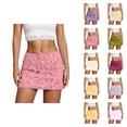 thumbnail image 1 of Sequin Glitter Bodycon Mini Skirt With Reflective Metallic Shine For Night Out Party And Club Wear, 1 of 5