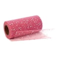 thumbnail image 1 of Sequin Glitter Tulle Roll, Watermelon Red, 5.9Inch Wide 10.0yd Long 1 Roll, Sparkle Mesh Fabric for Flower Wrapping Wedding Decoration DIY Craft Gift Bouquet, 1 of 2