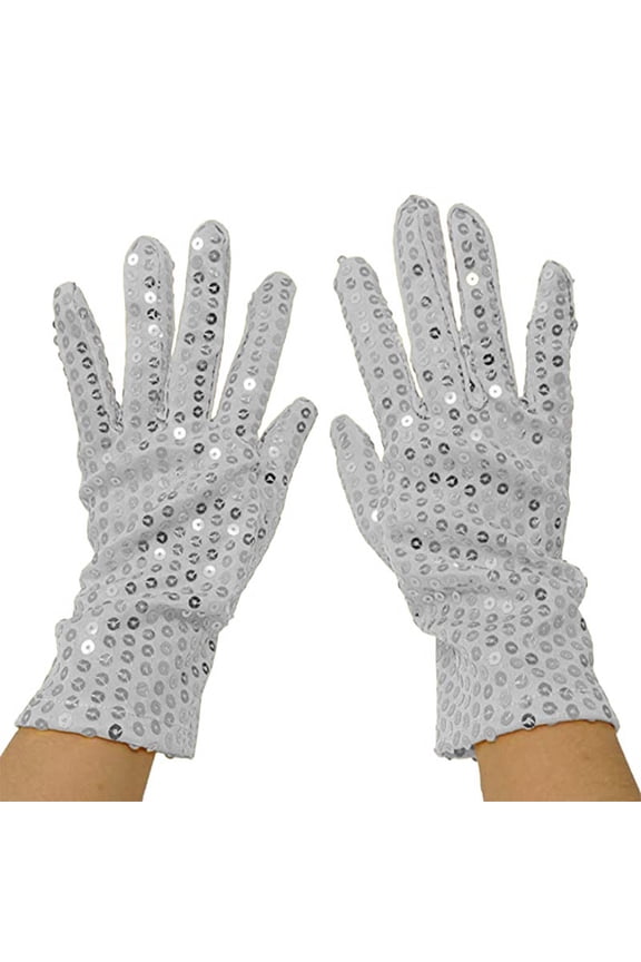 Sequin Glove Bling Performance Glove For 80s Or 90s Dress Up & Rave Party Women Gloves Mitten Mittens for Women Cold Weather Heated Winter Mittens for Women Cold Weather Heated Gloves Mittens Women