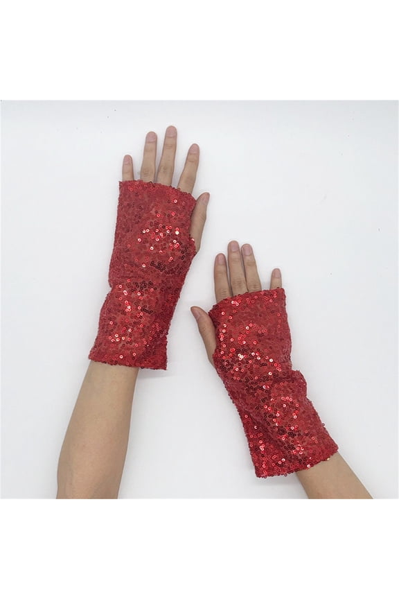 Sequin Gloves for Women, Sparkly Glitter Gloves for Party, Rave, Prom, Dance, Masquerade