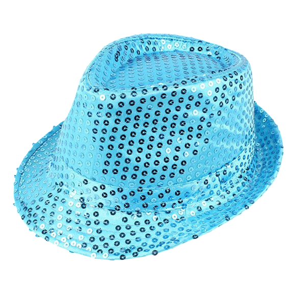 Sequin Hat Glitter Solid Color Dance Jazz Hat Retro Disco Cap Unisex Costume Cap for Women Men Party Supplies QURATI