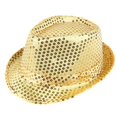 thumbnail image 1 of Sequin Hat Glitter Solid Color Dance Jazz Hat Western Retro Disco Cap Unisex Costume Cap for Women Men Party Supplies, 1 of 3
