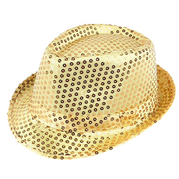 Sequin Hat Glitter Solid Color Dance Jazz Hat Western Retro Disco Cap Unisex Costume Cap for Women Men Party Supplies