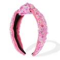 thumbnail image 1 of Sequin Headband for Women Rainbow Knotted Hair Bands Accessories Sparkly Girls Headbands Pink, 1 of 7
