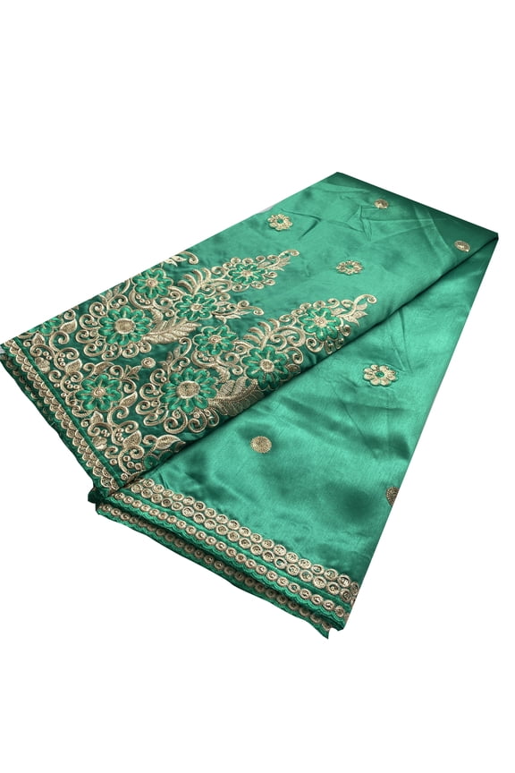 Sequin Lace George Fabric African Embroidery Nigerian Lace Fabric 5 Yards/Lot Wedding Bridal Lace Women Dreeses Green