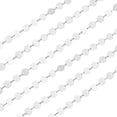 thumbnail image 1 of Sequin Link Chain, 6.56 Ftx6mm Silver Plated Flat Round Link Chains Necklace Chains Bulk for Jewelry Making, 1 of 6