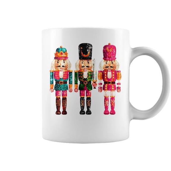 Sequin Nutcracker Coffee Mugs