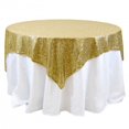 thumbnail image 1 of Sequin Overlay 54" × 54" Sparkly Shiny Tablecloth Design 4 COLORS WEDDING Party", (Color: Gold), 1 of 1