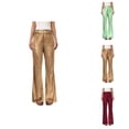 thumbnail image 1 of Sequin Pants Women 2026 Trendy Elastic High Waist Casual Flared Sparkly Pants Clubwear Dancewear, 1 of 9