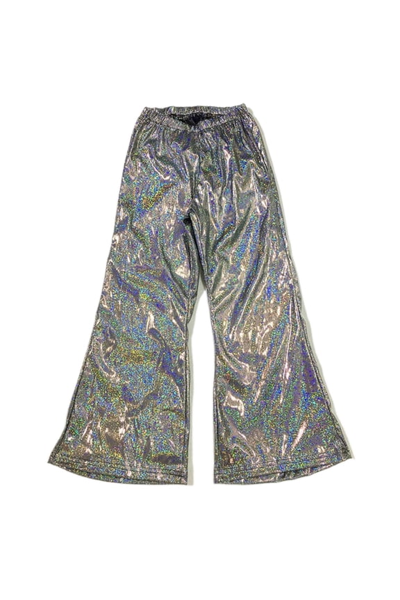 Sequin Pants for Girls Metallic Flare Leggings Pants Teen Dance Bell Bottoms Shiny Glitter Clubwear Sparkly 𝐇ip Hop Joggers