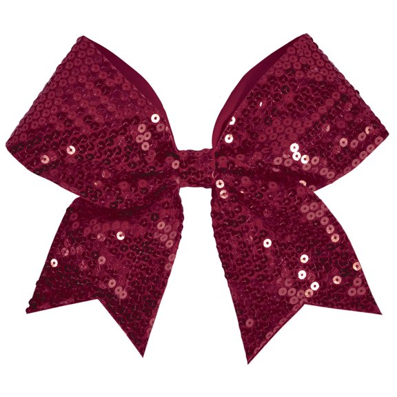 Sequin Performance Hair Bow Seq Maroon