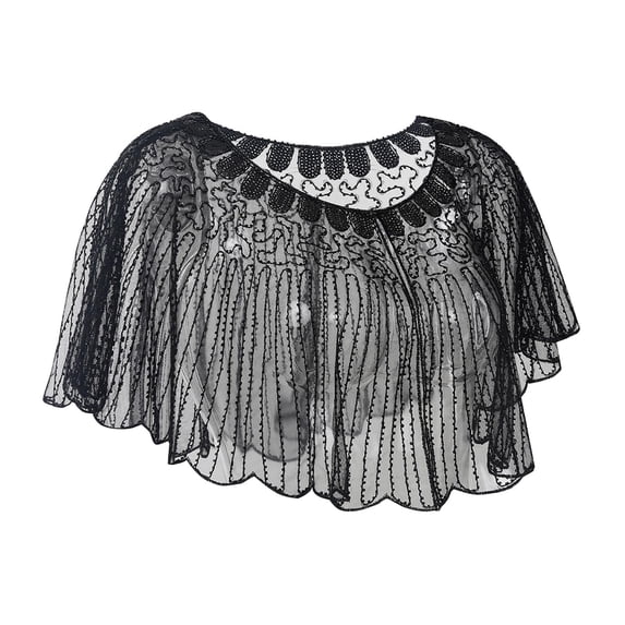 Sequin Shawl Women Shawl Wrap Casual Shawl Scarf Dresses Clothes Fashion Evening Black
