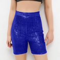 thumbnail image 1 of Sequin Shorts for Girls Sparkly High Waisted Bermuda Shorts Kids Glitter Metallic Party Dance Performance Short Pants, 1 of 3