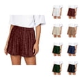 thumbnail image 1 of Sequin Shorts for Women 2026 Summer Elastic High Waist Y2k Glitter Straight Leg Sparkle Shorts Clubwear, 1 of 5