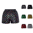 thumbnail image 1 of Sequin Shorts for Women 2026 Summer High Waist Stretchy Glitter Bodycon Shorts Clubwear Rave Outfits, 1 of 3
