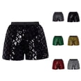 thumbnail image 1 of Sequin Shorts for Women 2026 Summer High Waist Stretchy Glitter Bodycon Shorts Clubwear Rave Outfits, 1 of 3