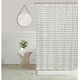 thumbnail image 1 of Sequin Shower Curtain Shining Stripe Holiday Bathroom Decor Coco 70x70 Cream/ Silver, 1 of 5