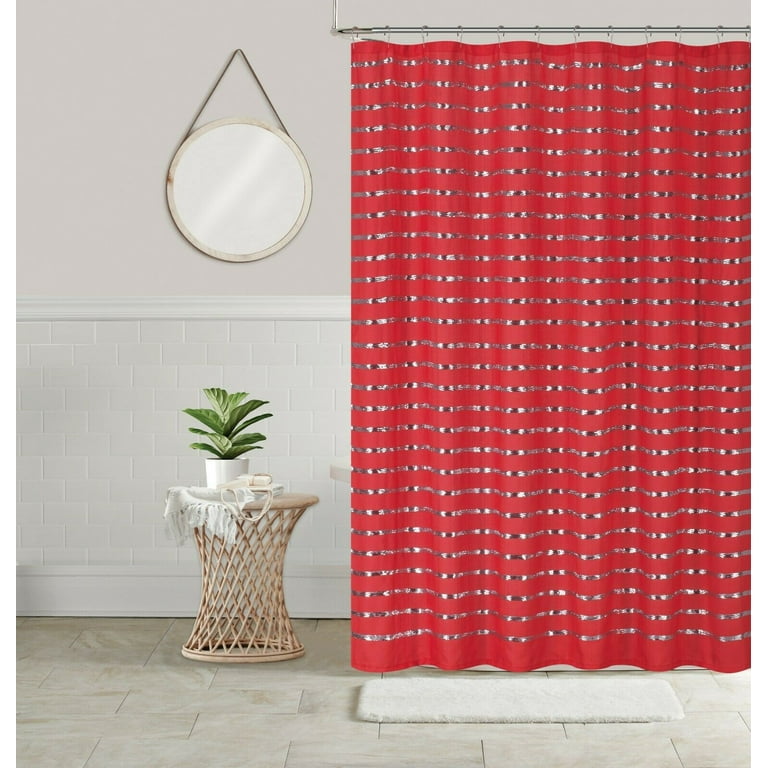 Red shower sale curtain