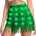 thumbnail image 1 of Sequin Skirts for Women LED Shining Fringe Ruffle Flowy A-Line Short Skirts for Juniors Performance, 1 of 6