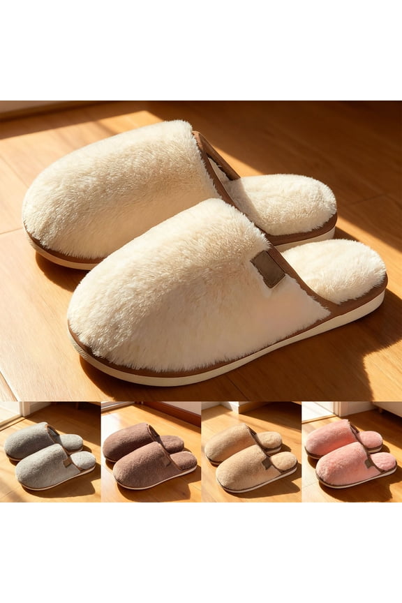 Sequin Slippers Women Men Cute Fluffy Animal Slippers Warm Winter Wear Home Cozy Furry Soft Indoor Kawaii Shoes Light Pink 36