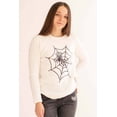 thumbnail image 1 of Sequin Spider Web Chenille Sweater - Halloween Theme Pullover, 1 of 4