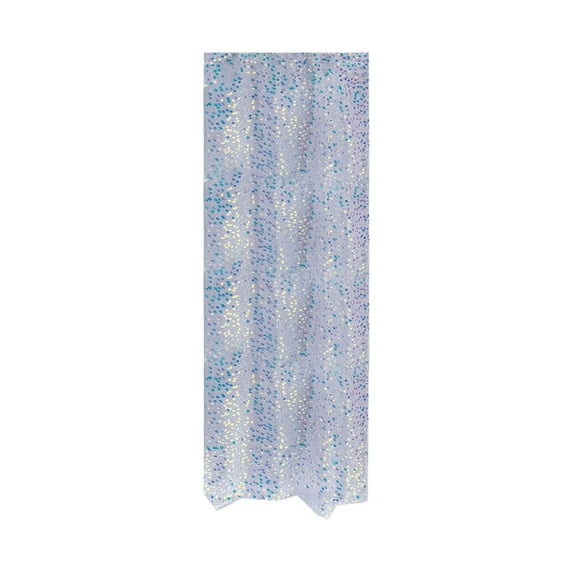 Sequin Table Runner, 13" x 70.86" Iridescent Glitter Fabric for Girls' Parties, Weddings, and Birthday Decorations ( Blue )