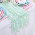 thumbnail image 1 of Sequin Table Runner Long Ridescent Glitter Fabric For Wedding Party Birthday Decor, 1 of 5