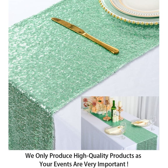 Sequin Table Runner Sparkly Metallic Sequin Runner for Wedding Party Dinner Reception, Event Bridalwedding Runner, Birthday Party, Dinner Party
