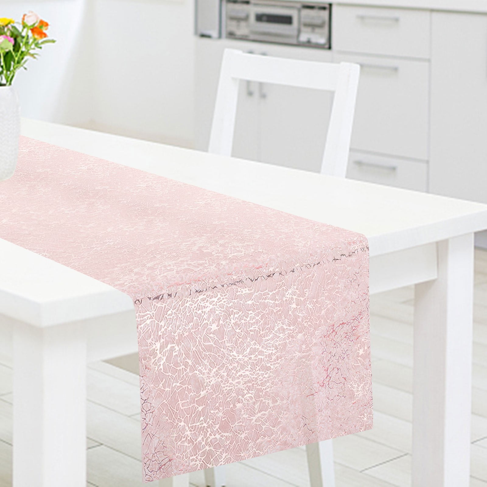 Swpeet Table Runner Or Rose Paillettes 11x354 Pouces, Paillettes Foile Métallique Mince Maille, Rouleaux de Décoration, Pièces Centrales Décorations pour