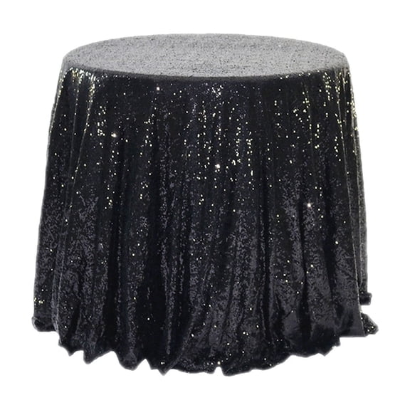 Sequin Tablecloth Round Shimmer Golden Table Cloth Happy Birthday Decor Tables Cloths for Wedding Glitter Tablecloths Overlay