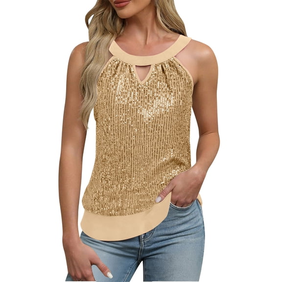 Sequin Tank Tops for Women Satin Silk Backless Sleeveless Camisole Party Club Sexy Going Out Top Glitter Club Outfits Ruched Flowy Shiny Party Concert Tunics Tops