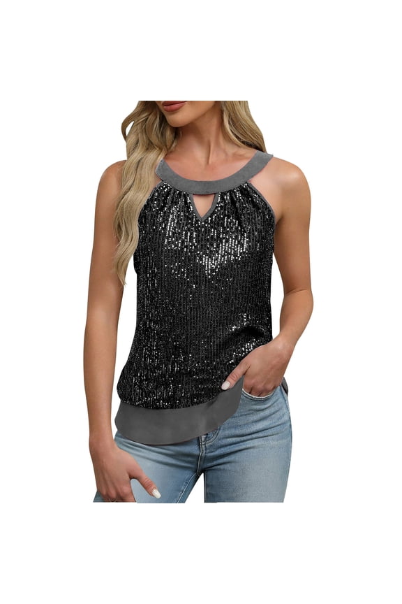 Sequin Tank Tops for Women Satin Silk Backless Sleeveless Camisole Party Club Sexy Going Out Top Glitter Club Outfits Ruched Flowy Shiny Party Concert Tunics Tops