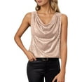 thumbnail image 1 of Sequin Tank Tops for Women Sleeveless Rose Gold Sparkly Shirt Shiny Tops Party Top Holiday Clothes for Women, 1 of 6