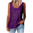 thumbnail image 1 of Sequin Tank Tops for Women Sparkly Sleeveless Glitter Party Tops Scoop Neck Sparkly Clubwear Loose Camisole Shirt Dressy Glitter Tank Tops, 1 of 5