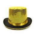 thumbnail image 1 of Sequin Top Hats for Women Jazz Fedora Ringmaster & Magician Performed Top Hat Bowler Fashionable Glitter Hats Gold One Size, 1 of 2