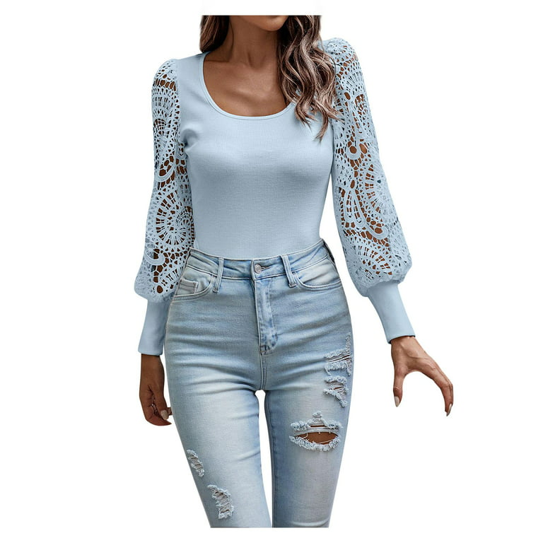Long Sleeve Crop Tops for Women Cut Out Tight T Shirts (S,Cut Out Tops) at   Women's Clothing store