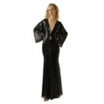thumbnail image 1 of Sequin V-Neck Angel Sleeve Maxi Dress, 1 of 4