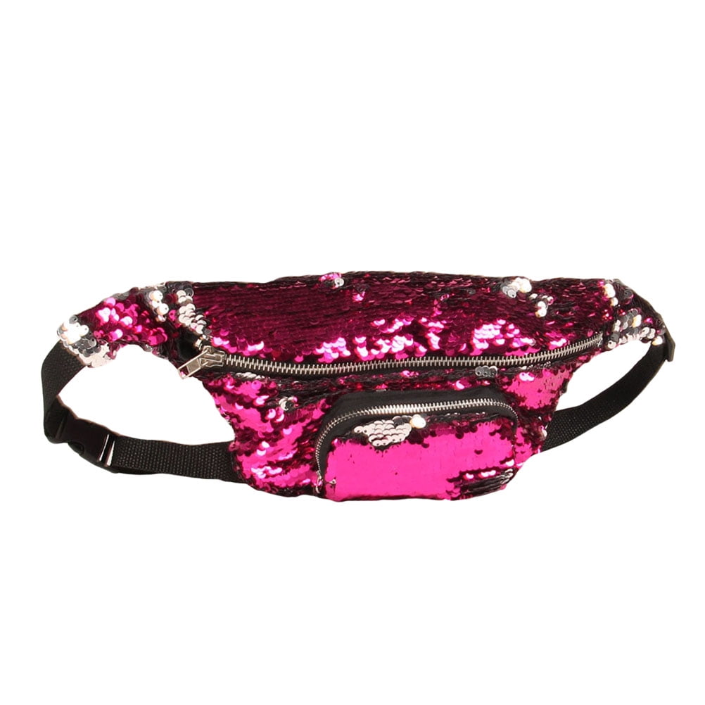 Sequin Waist Bag Reversible Sequin Waist Pack Double Color Hip Pack
