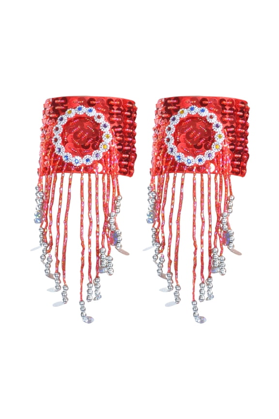Sequined Armband with Beads and Tassels Perfect For Women's Belly Dance And Stage Shows