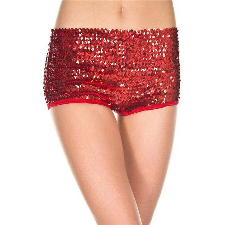 Red sequin booty shorts sale