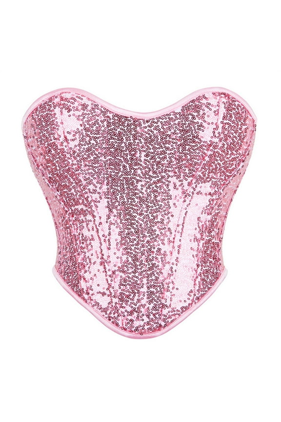 Bustier Crop Tops Women Sunflower Print Bandage Retro Court Vintage Corset Straps Tank Tops Corset Female Lace Corsets Pinks