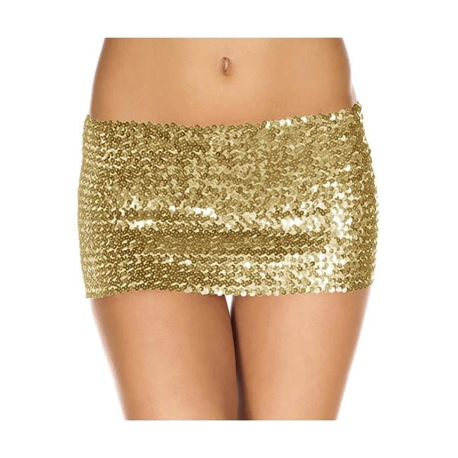 Sequined Mini Skirt - Gold