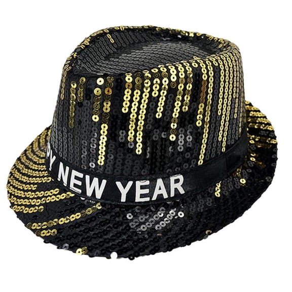 Giaone Sequined Hat Stage Performances Hat Dancing Hat New Year Eve Party Hat