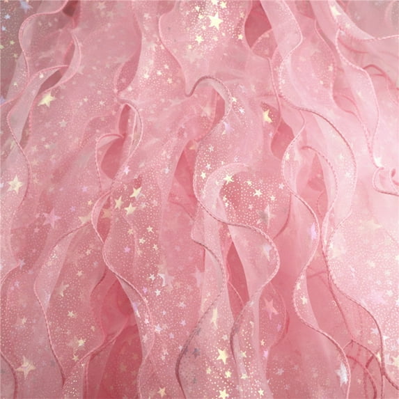 Sequined Ribbon under $5! Bzdzmqm Sequined Yarn Ribbon for DIY Crafts, 16.4 Ft Transparent Snow纱 Bow Making, Hair Accessories Gift Wrapping, Christmas Tree Decorations, Party Wedding