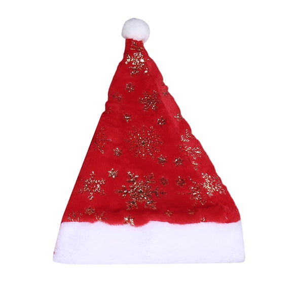 Sequined Santa Hat Antlers Thicken Plush for Holiday Comfort Liner Christmas New Year Symbol Caps with White Brim