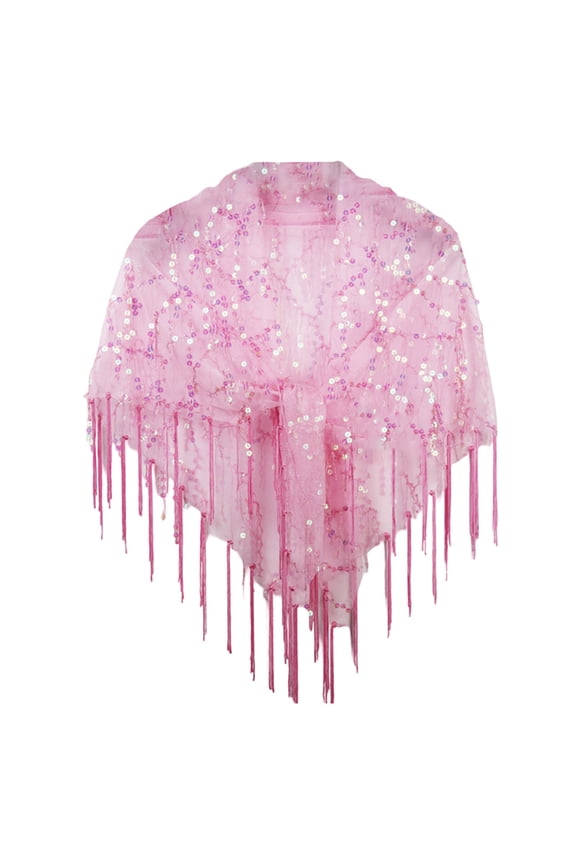 Sequined Tassel Small Shawl Casual Blouse Small Shawl. Light Blanket Scarf Hair Gown for Women Mens Shoulder Blanket Wrap for Women Formal Dress Cover up Women Capes Formal Evening Capes for