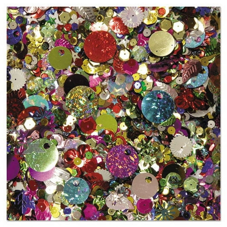 Sequins and Spangles, Assorted Metallic Colors, 4 oz/Pack Sequins and Spangles, Assorted Metallic Colors, 4 oz/Pack
