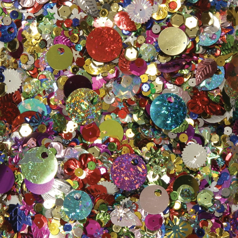 Sequins and Spangles, Assorted Metallic Colors, 4 oz/Pack Sequins and Spangles, Assorted Metallic Colors, 4 oz/Pack