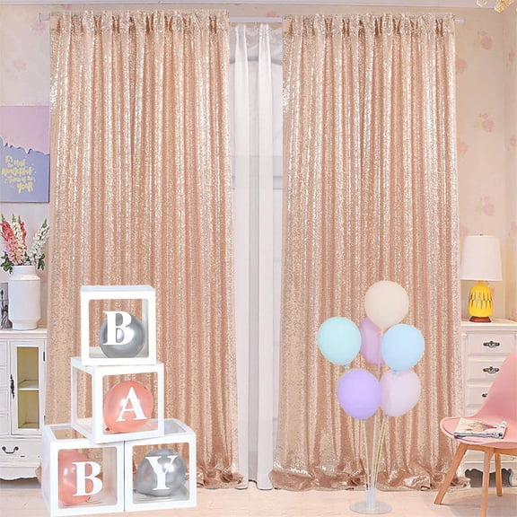 Sequins Backdrop Curtain, Glitter Photo Background for Wedding, Party Stage Decoration, Shimmer Wall Drape for Birthday Baby Shower Holiday Festive Event Backdrop