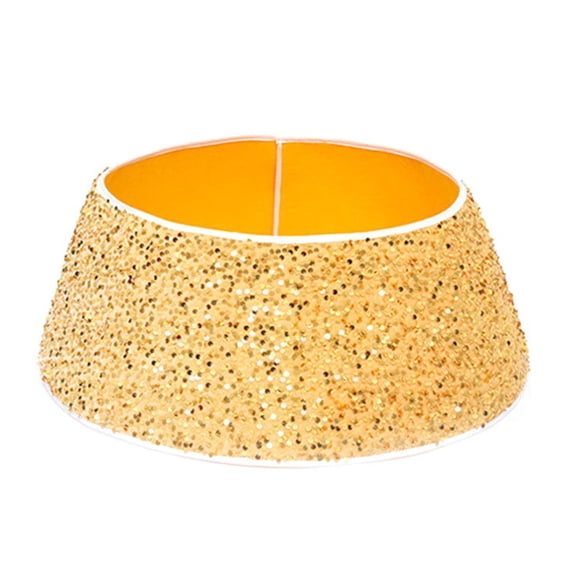 Sequins Christmas Tree Base Collar Beautiful Festival Tree Base Covers in Sequined Front for Christmas Decoration
